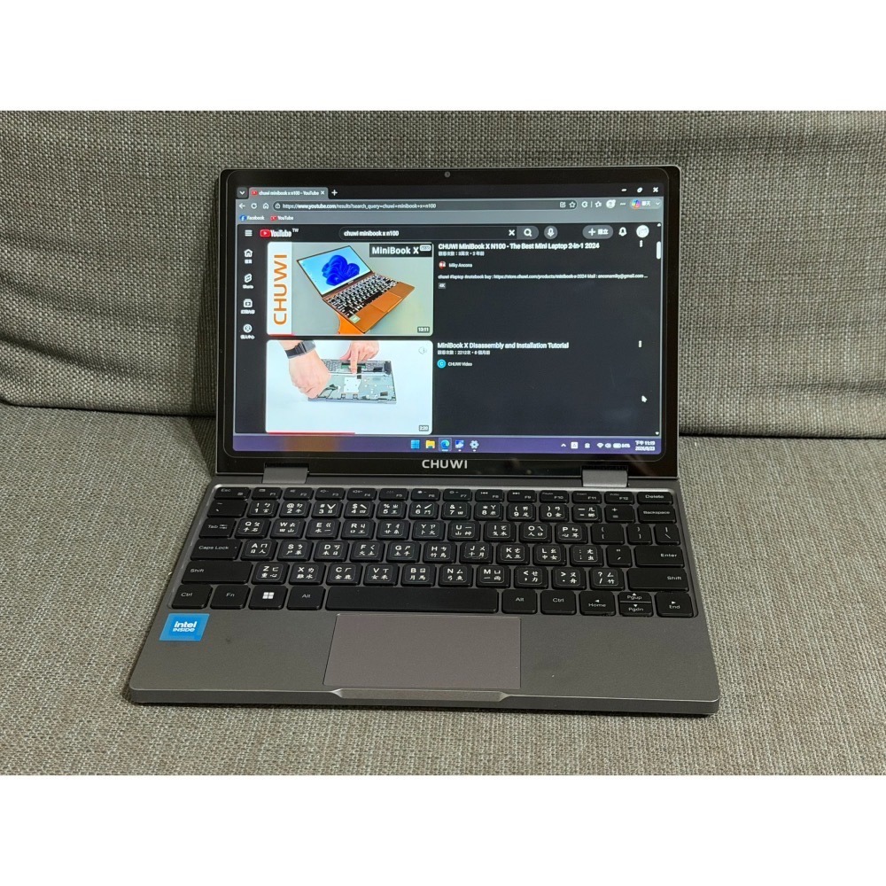 馳為 CHUWI MiniBook X 10.51吋 翻轉觸控 N100, 12+256GB 電池100% Yoga-細節圖2