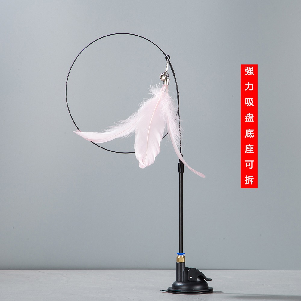 【現貨+實拍】 貓咪自嗨逗貓棒 吸盤逗貓棒  貓咪玩具-細節圖5