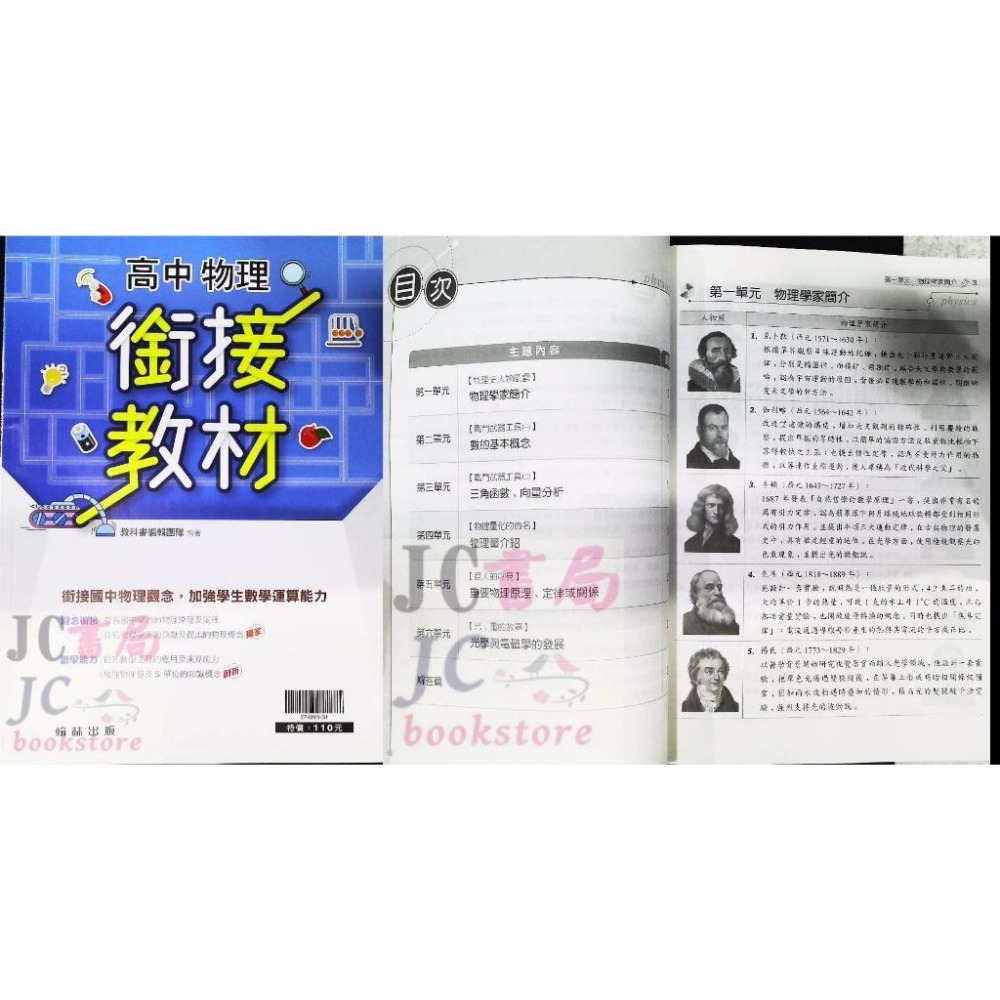 【JC書局】翰林高中 (2025年 新版) 114暑 國中升高中 銜接 先修教材 數學 物理-細節圖3