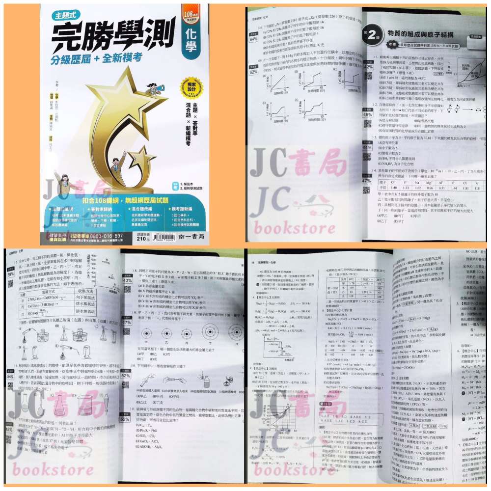 【JC書局】南一高中 114年 完勝學測 主題式 歷屆 模擬考 國文 數學 物理 化學 生物 地科 歷史 地理 公民-細節圖7