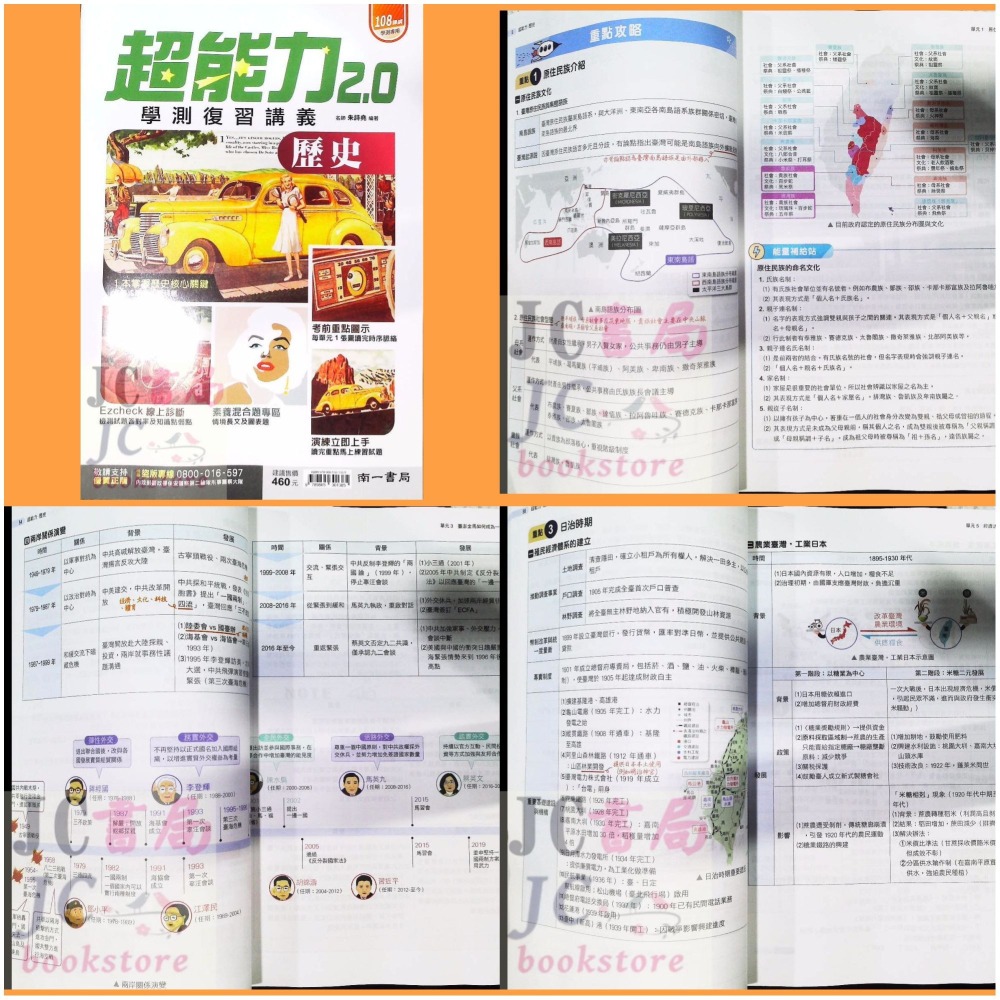 【JC書局】南一高中 115年 超能力復習講義 2.0 複習講義 歷史 地理 集中賣場-細節圖3