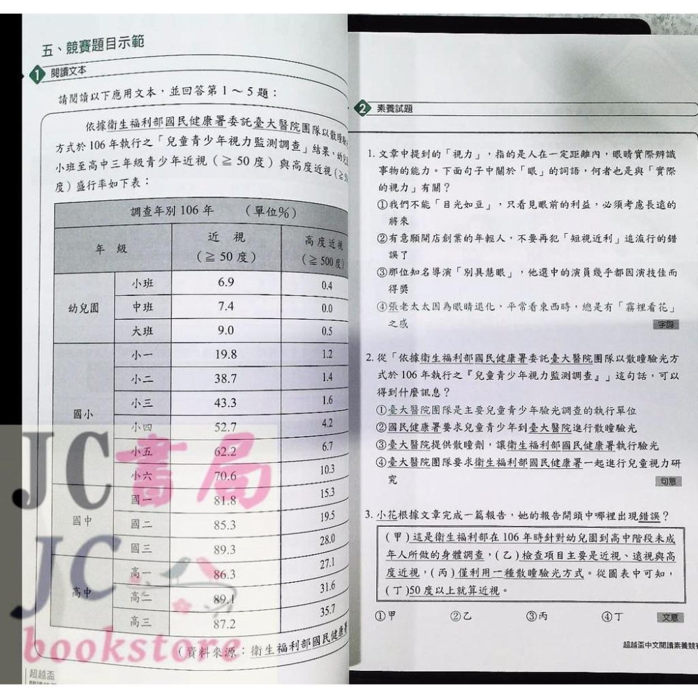 【JC書局】南一國小 南一國中 閱讀練五功 素養能力養成練習本 低年級 中年級 高年級 (1) (2) 會考素養 題殼練習本 (紫色) 素養 練習本 (橘色) 集中賣場 內有規格可選 【JC書局】-細節圖9