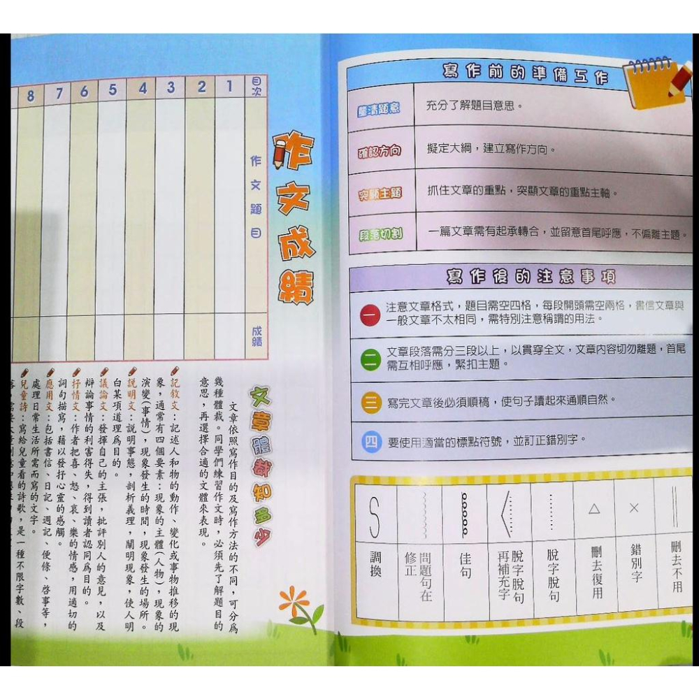 【JC書局】宇宙國小 12K作文簿 彩色 A09 9x14格 5本/組-細節圖2