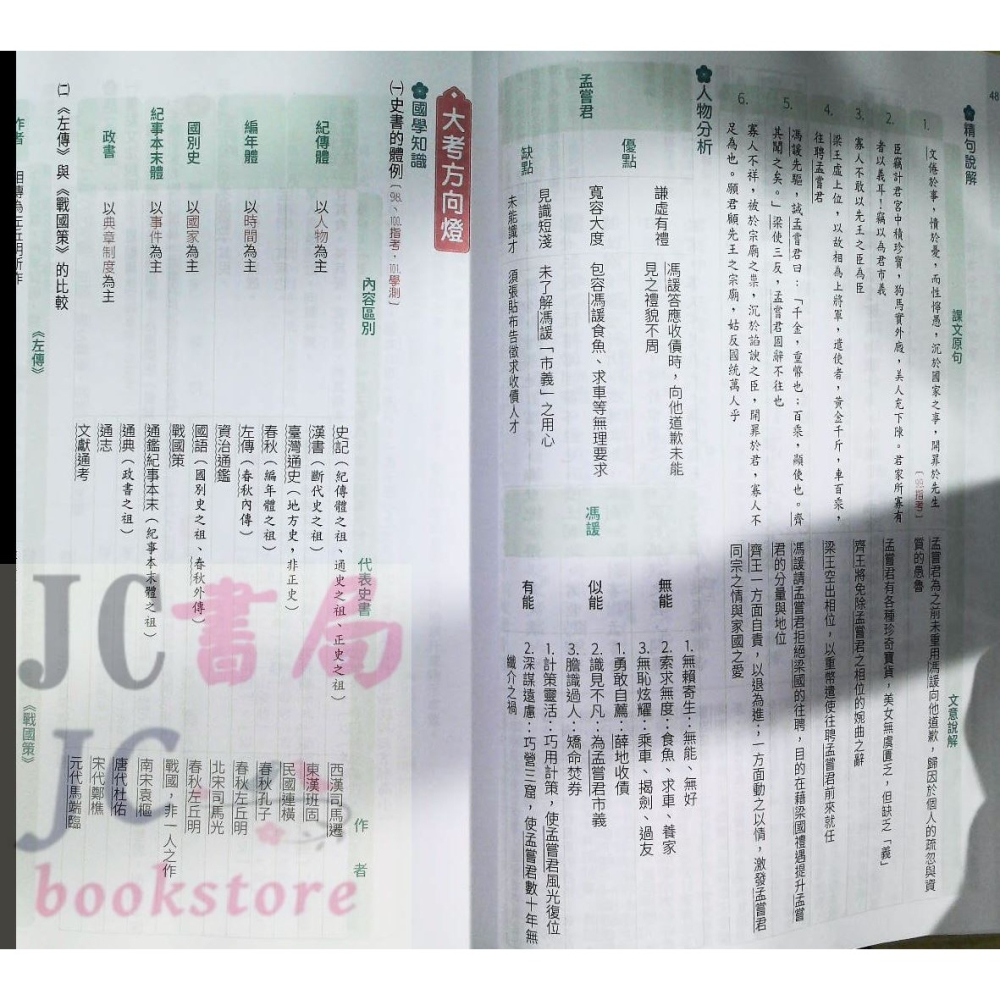 【JC書局】翰林高中 115年 文言文15篇大講堂 (經典選文+混和題型訓練)-細節圖4