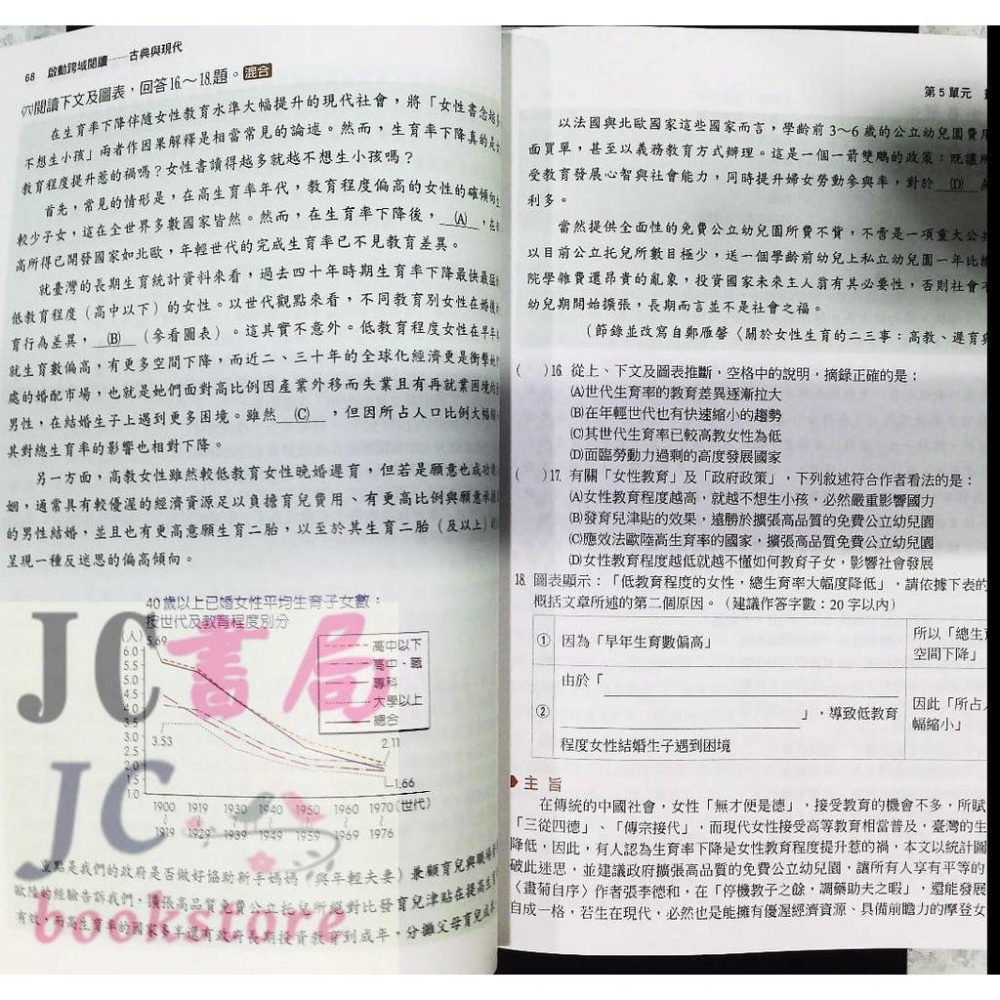 【JC書局】翰林高中 112年 贏家國文 啟動跨域閱讀 古典與現代【JC書局】-細節圖2