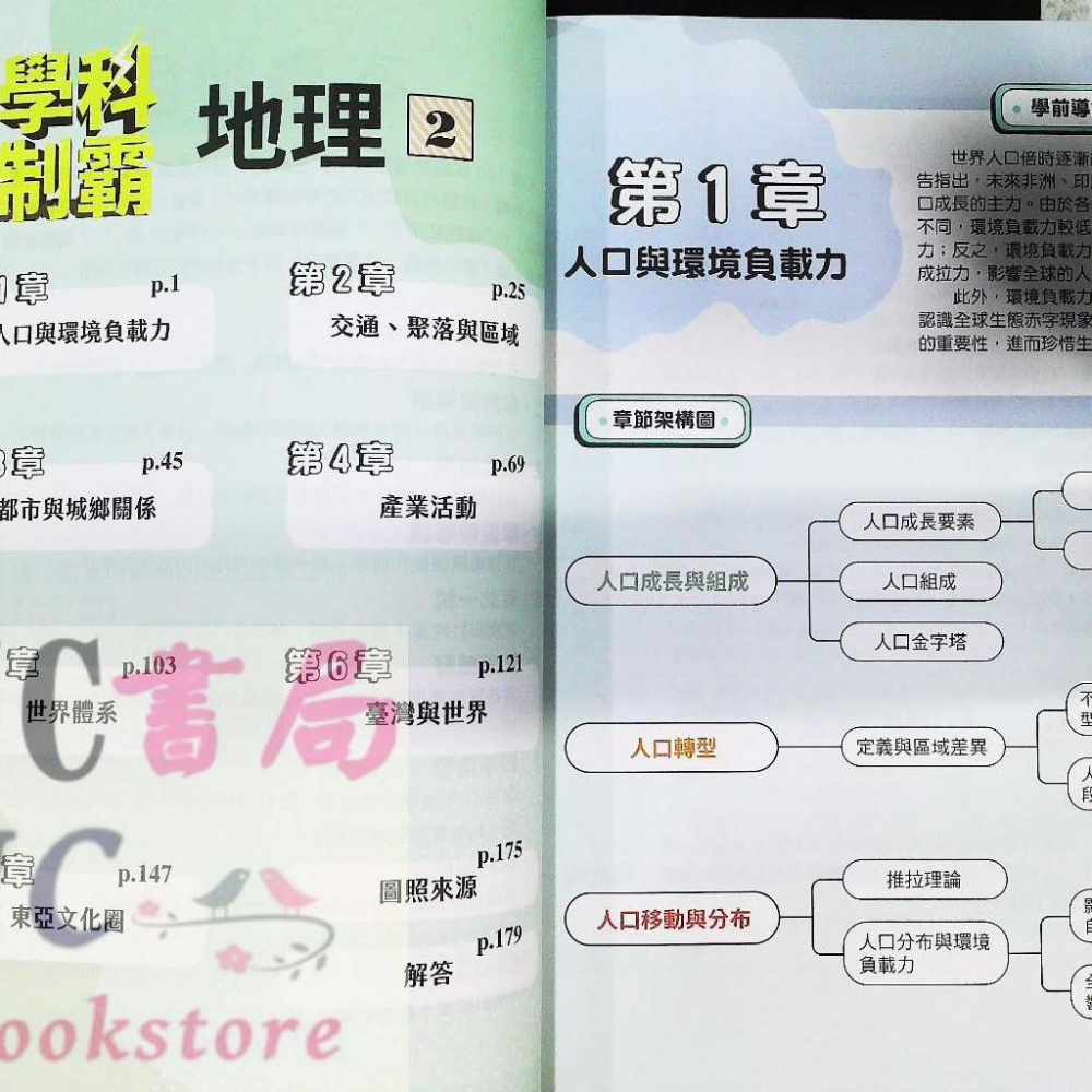 【JC書局】三民高中 111下學期 2023年 自修(108課綱) 學科制霸 地理(2)【JC書局】-細節圖2