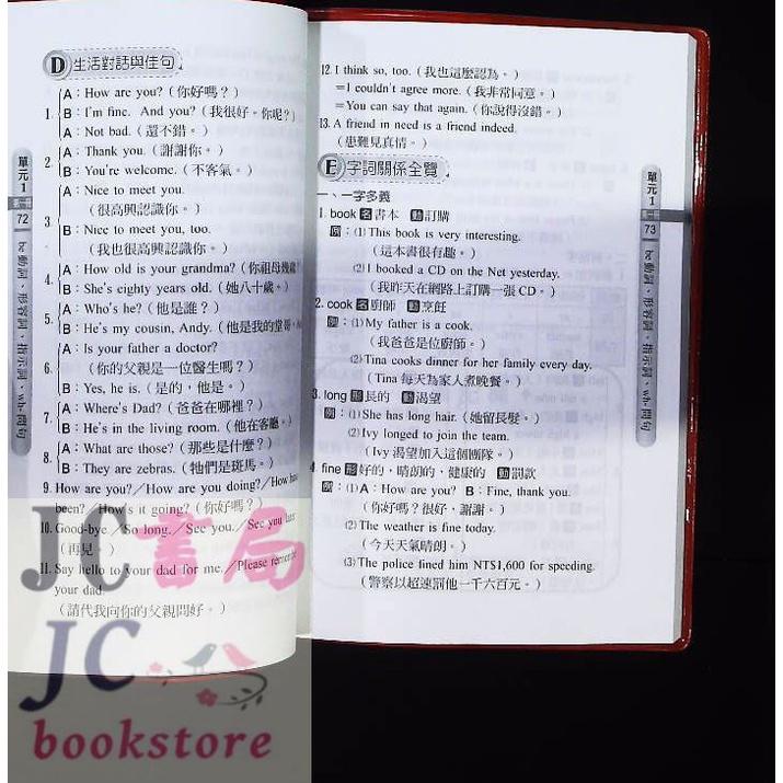 【JC書局】野馬 國中 會考 複習  萬用手冊 英語(全) 隨身讀(可放口袋) (新版)【JC書局】-細節圖4