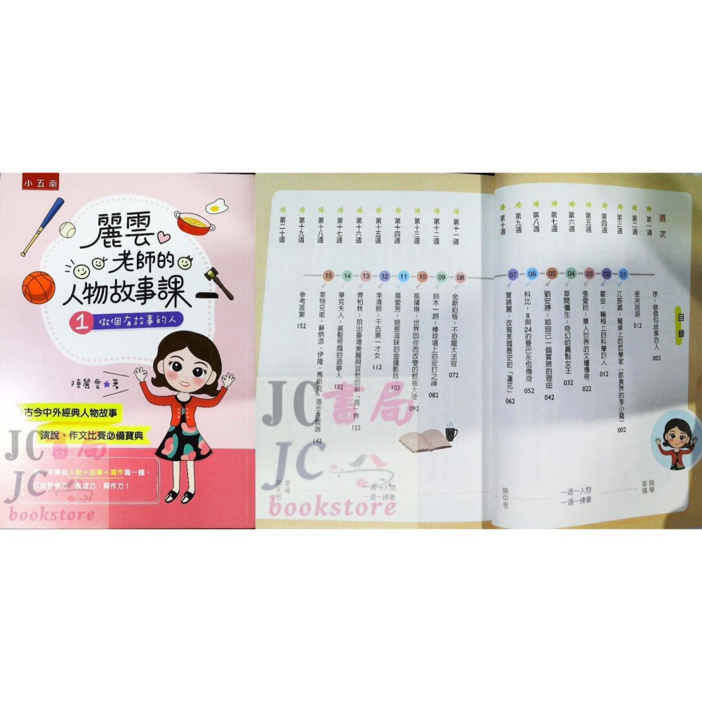 【JC書局】國小 五南 悅讀中文 麗雲老師的 人物故事課(1)(2)(3) 做個有故事的人遇見更好的自己成為自己的太陽-細節圖5
