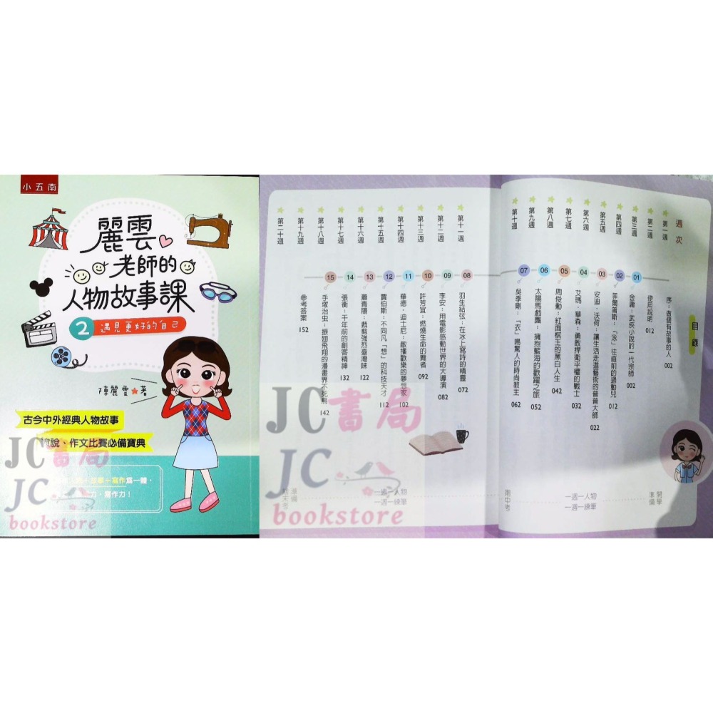 【JC書局】國小 五南 悅讀中文 麗雲老師的 人物故事課(1)(2)(3) 做個有故事的人遇見更好的自己成為自己的太陽-細節圖7
