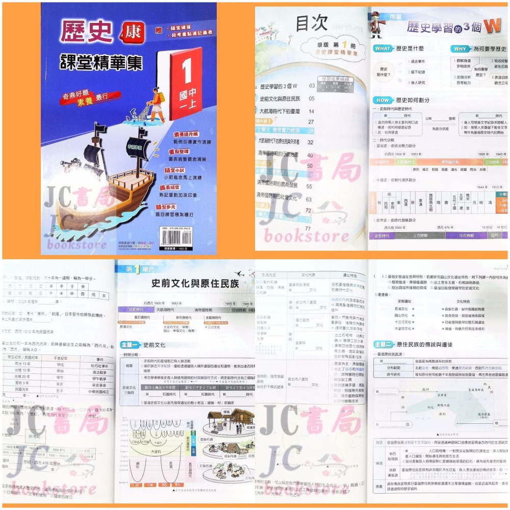 【JC書局】奇鼎國中 114上學期 康版 課堂精華集 歷史 地理 公民 (1) (3) (5)-細節圖5