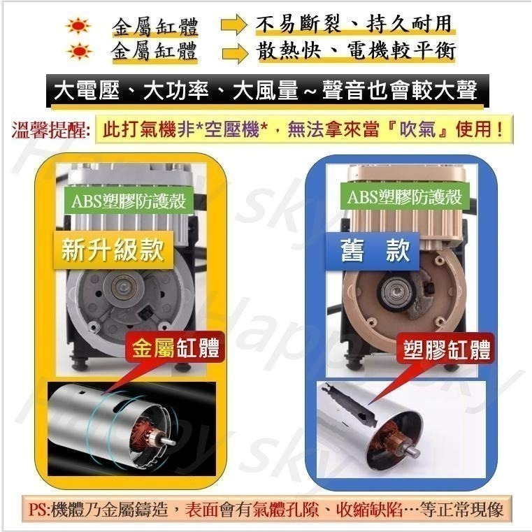 大功率 110V電動打氣機 110V家用打氣機 家用電動打氣機 車用電動打氣機 充氣機 非- 小米 米家 米其林 打氣機-細節圖2