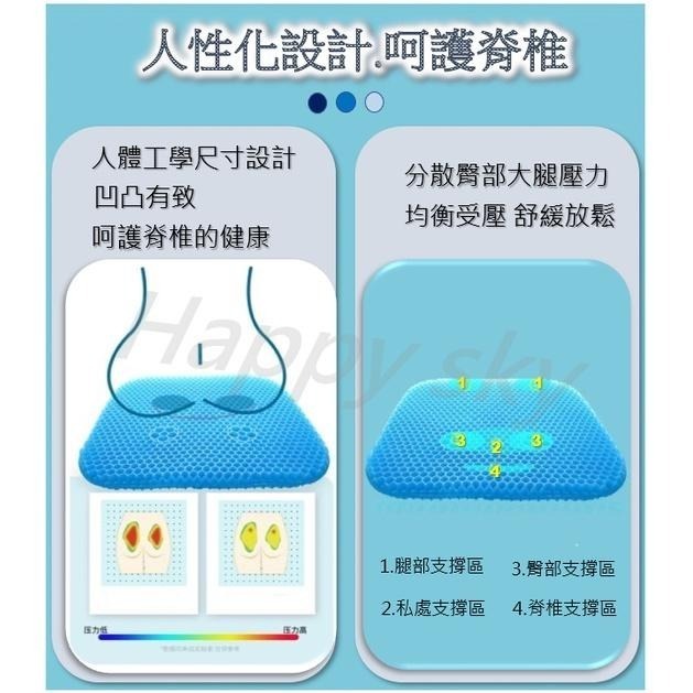 【贈升級版布套】 二代雙層蜂巢坐墊  凝膠坐墊 水感凝膠墊 減壓坐墊 矽膠坐墊 坐墊 椅墊 涼感坐墊 汽車 椅子-細節圖6