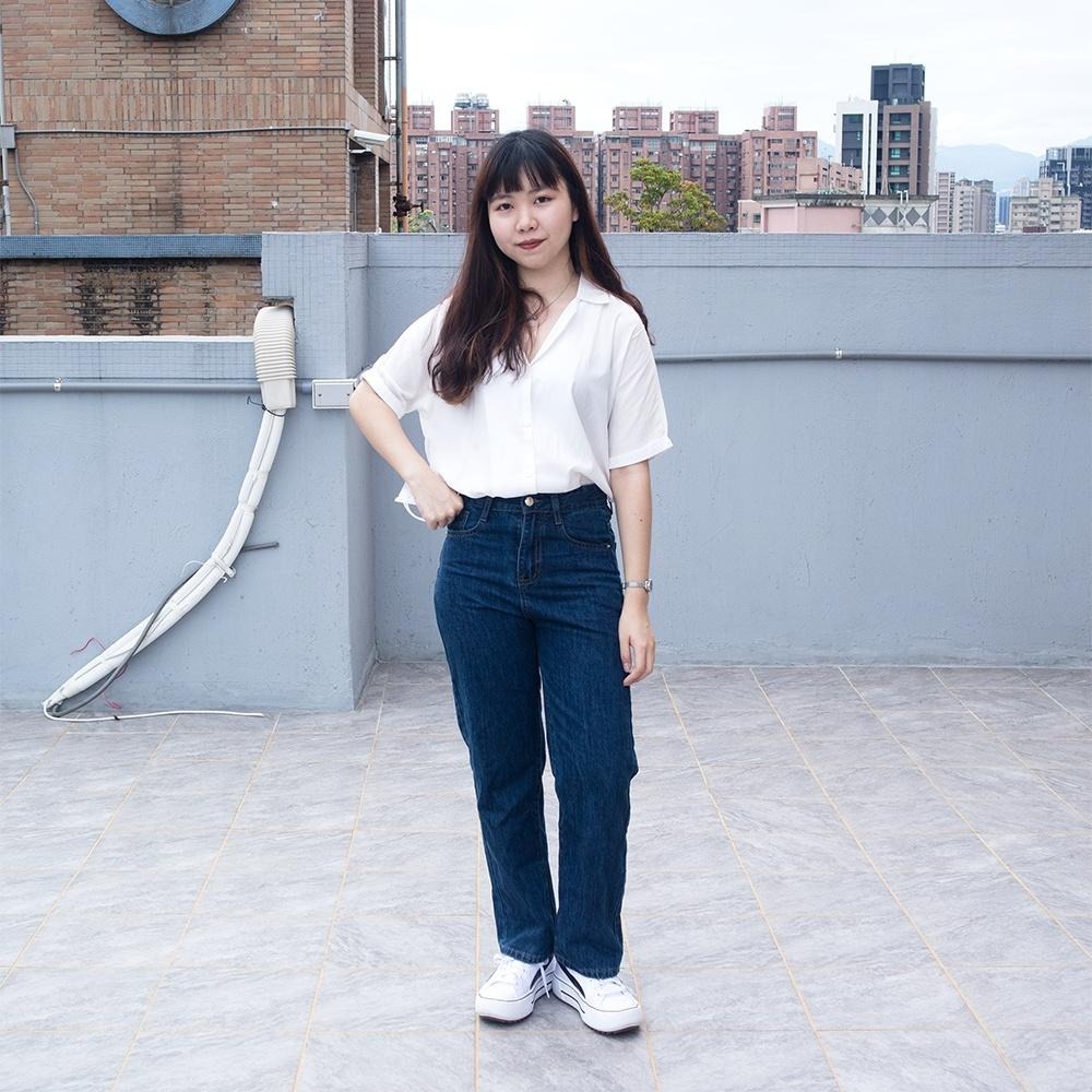 RayRayStephanie 小隻女褲長！超顯瘦直筒牛仔長褲-細節圖2
