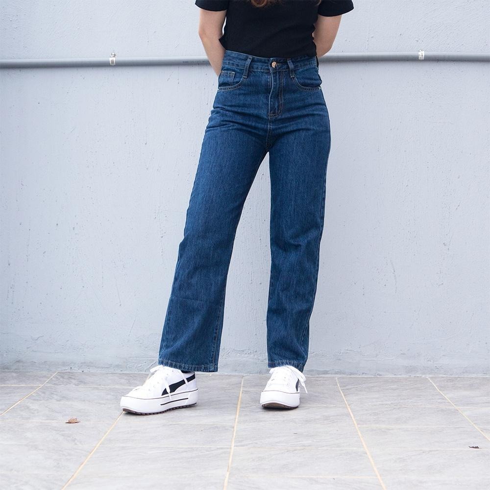 RayRayStephanie 小隻女褲長！超顯瘦直筒牛仔長褲-細節圖7