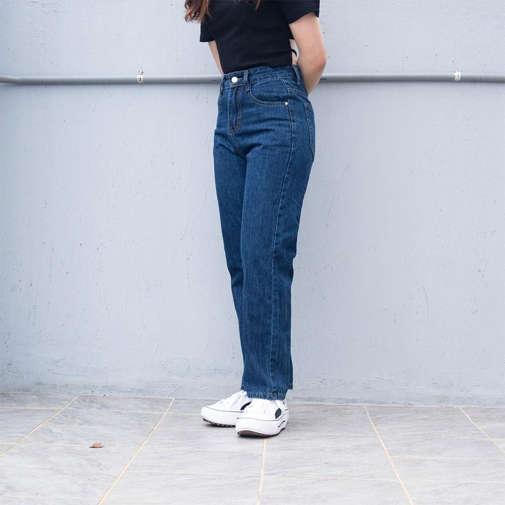 RayRayStephanie 小隻女褲長！超顯瘦直筒牛仔長褲-細節圖8