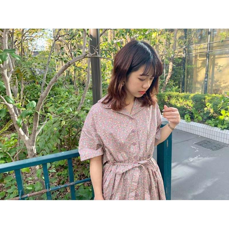 現貨 / 猫日屋💖日單merry jenny💖碎花款翻領短袖風衣外套洋裝-細節圖7