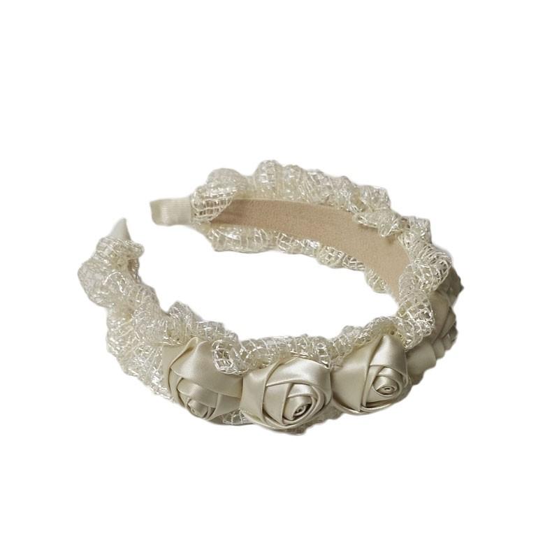 💖猫日屋💖日系高級綢緞緞面玫瑰花仙女髮箍-細節圖6