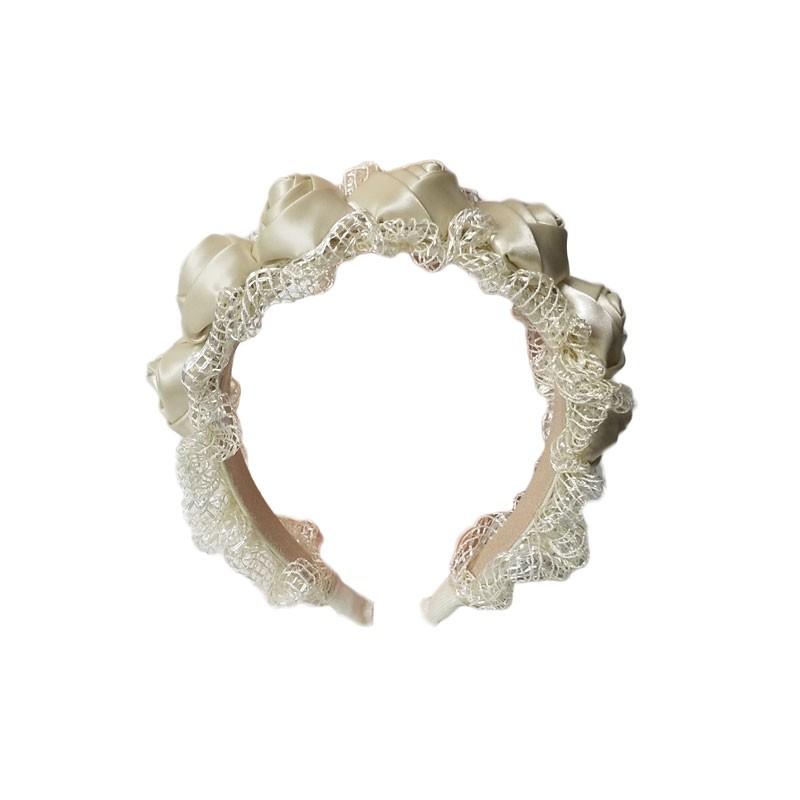 💖猫日屋💖日系高級綢緞緞面玫瑰花仙女髮箍-細節圖9