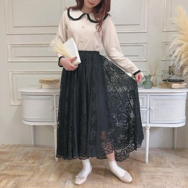 現貨💖猫日屋💖古董蕾絲鏤空復古A字大裙襬長裙-細節圖7