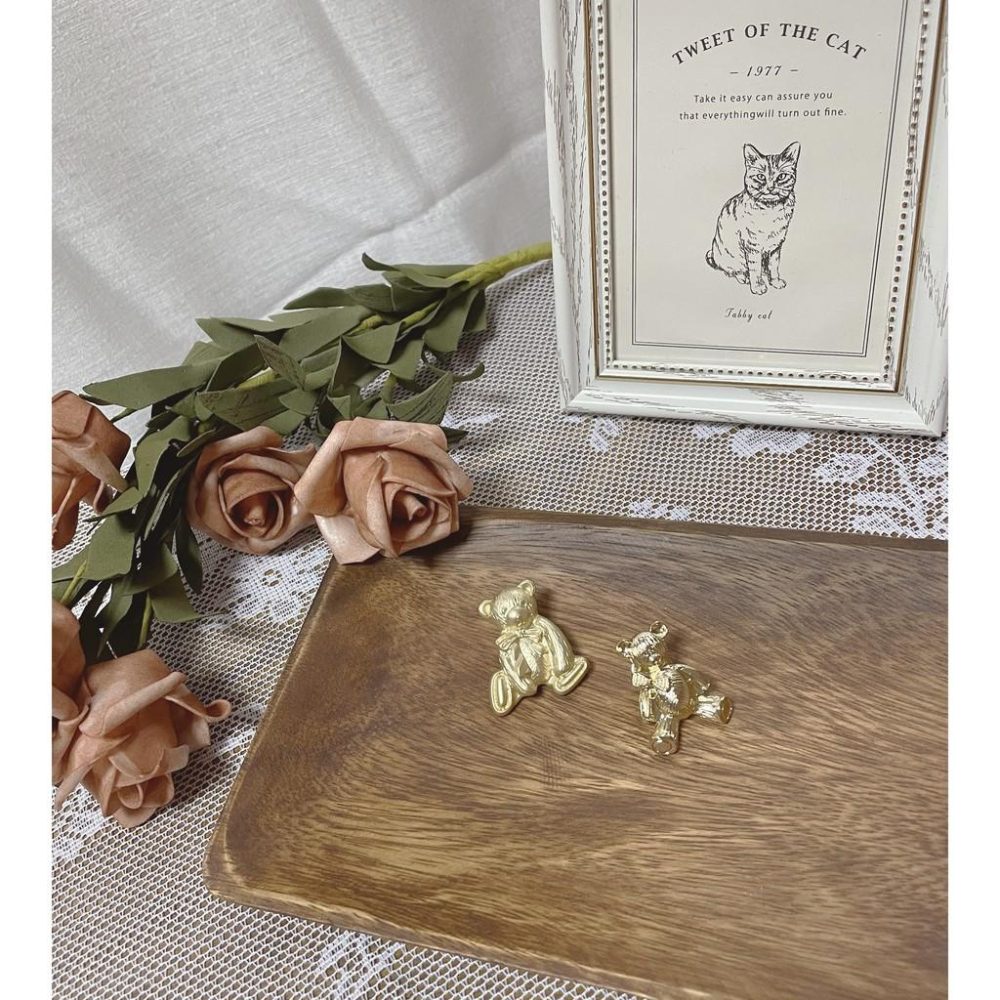 現貨💖猫日屋💖日系可愛金色小熊胸針-細節圖2