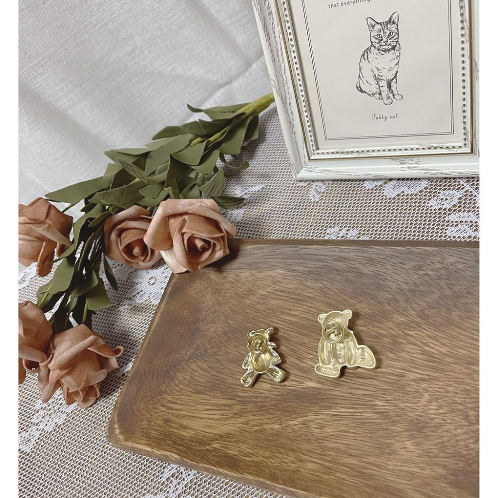 現貨💖猫日屋💖日系可愛金色小熊胸針-細節圖6
