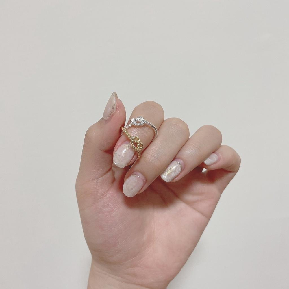 現貨💖猫日屋💖925s 純銀 麻花繩結開口戒指-細節圖2