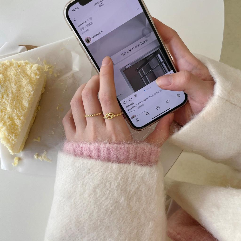 現貨💖猫日屋💖925s 純銀 麻花繩結開口戒指-細節圖3