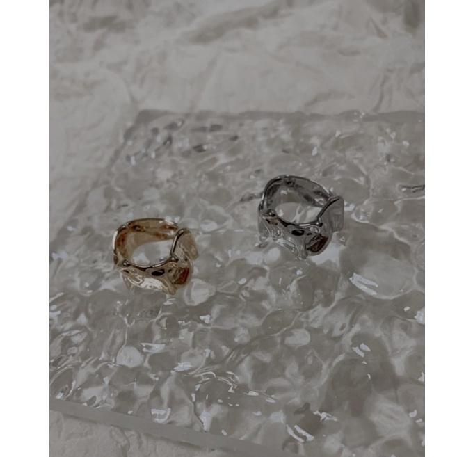 現貨💖猫日屋💖正韓🇰🇷 日雜金屬感不規則金屬戒指-細節圖2