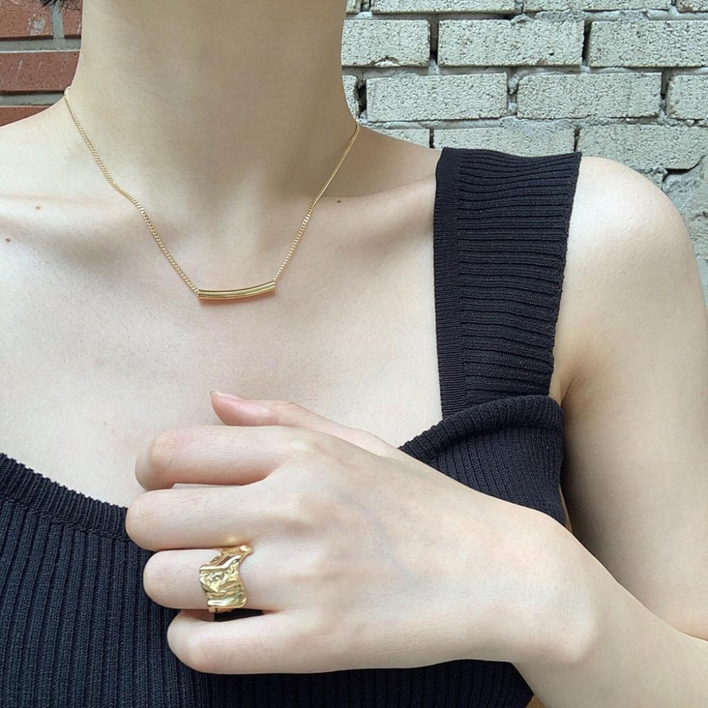 現貨💖猫日屋💖正韓🇰🇷 日雜金屬感不規則金屬戒指-細節圖6