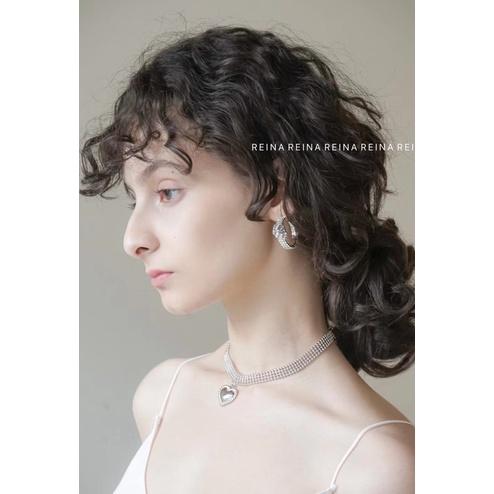 現貨💖猫日屋💖正韓🇰🇷 法式宮廷感金屬愛心鎖骨鍊-細節圖5