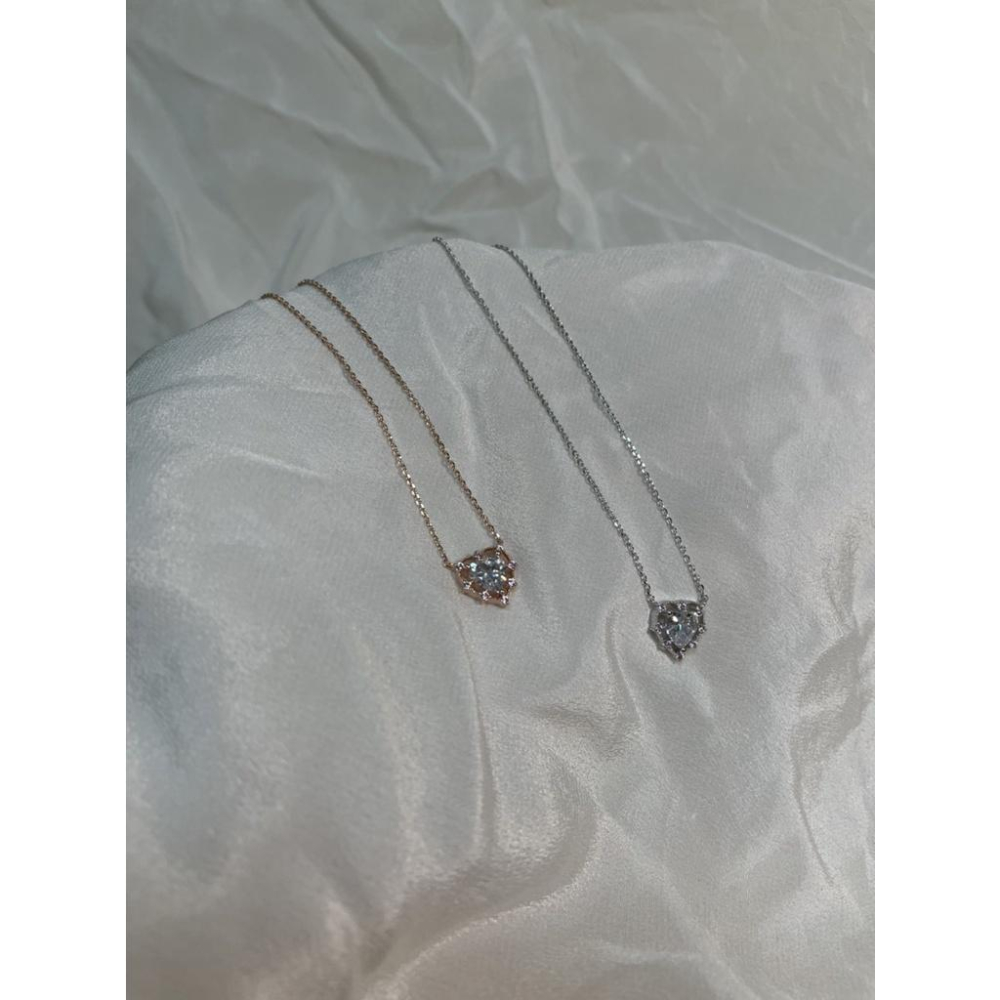 現貨💖猫日屋💖正韓🇰🇷 唯美動人愛心水鑽氣質項鍊-細節圖6