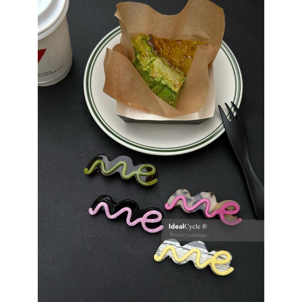 現貨💖猫日屋💖IdealCycle  Y2K風糖果拼色彈簧夾髮夾-細節圖3