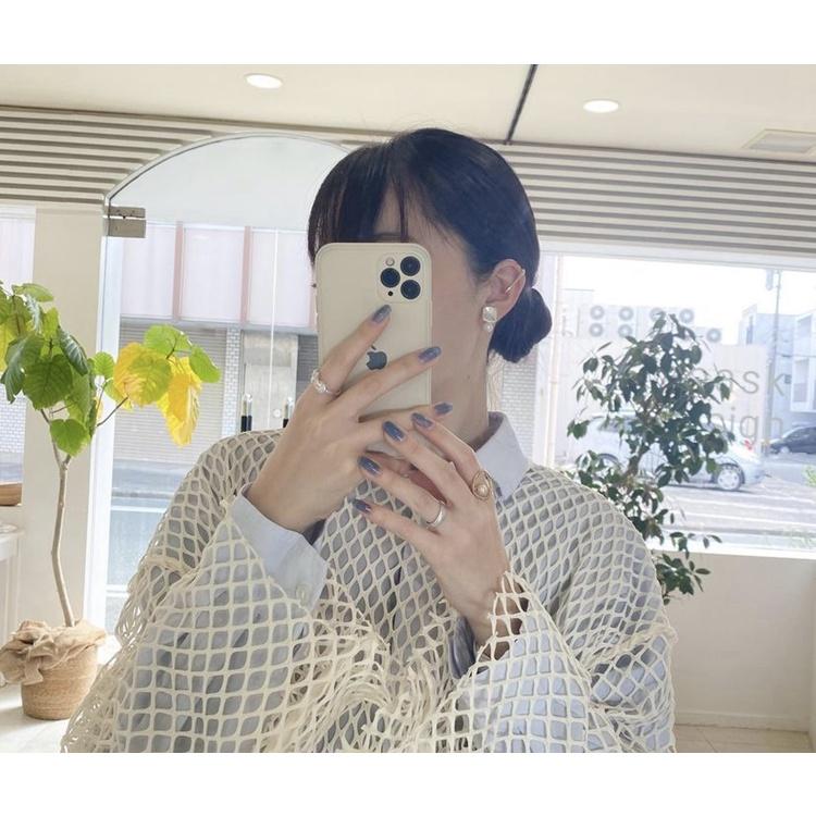 現貨 / 猫日屋💖日單abaskdesign💖日系 復古高級感啞光珍珠耳夾耳環-細節圖3