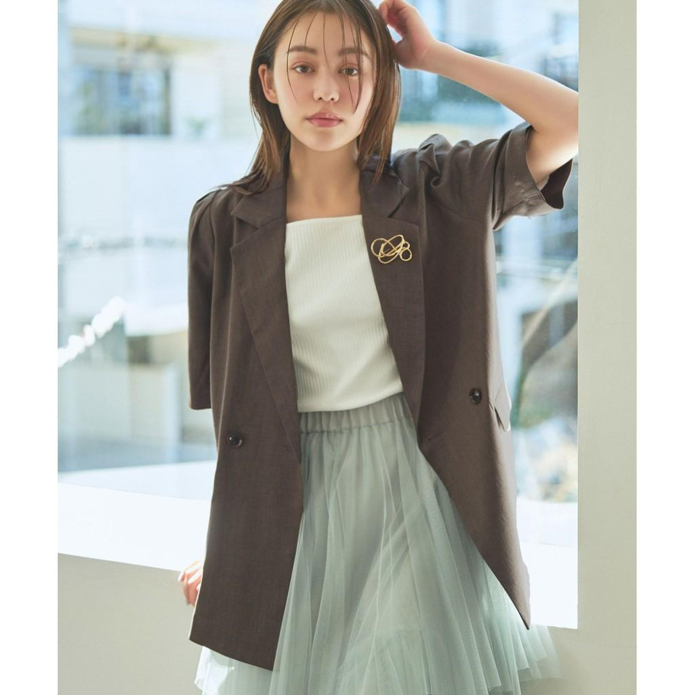 現貨 猫日屋🇯🇵日單mysty woman / 3標齊全~堀未央奈款 日系短袖西裝外套 編號ZA2155-細節圖4