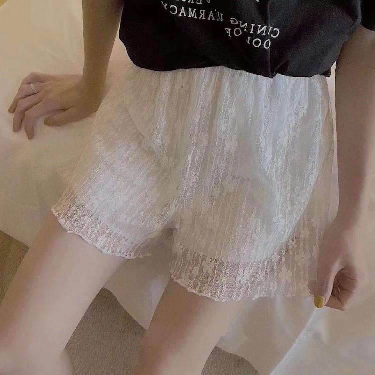 現貨 / 大推款💖猫日屋💖 熱銷百件 日系少女必備款蕾絲小花安全褲-細節圖7
