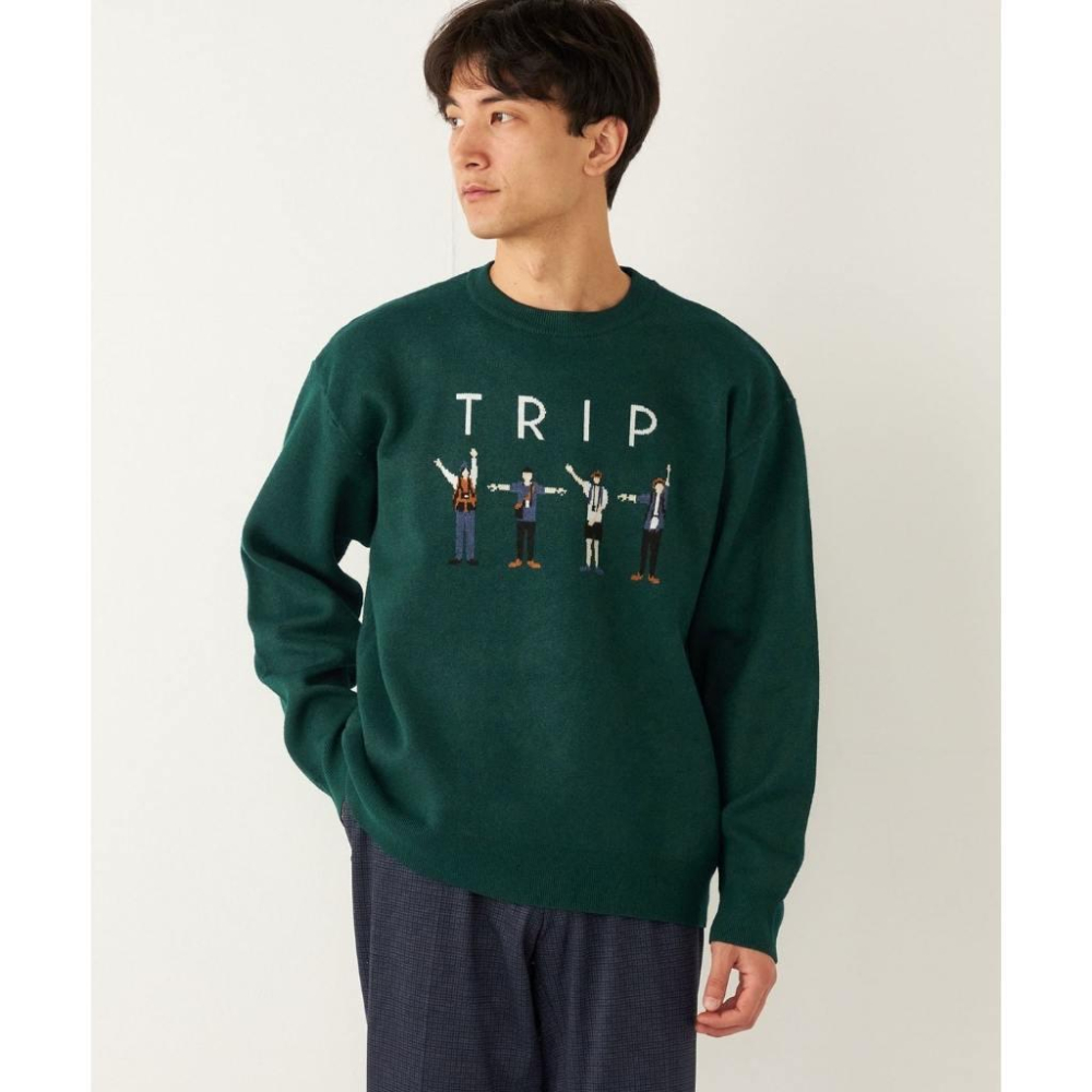 現貨 猫日屋🇯🇵日單SHIPS / 3標齊全~ 日系男女通穿款小小人圖案可機洗圓領套頭針織上衣 便號ZA2330-細節圖6