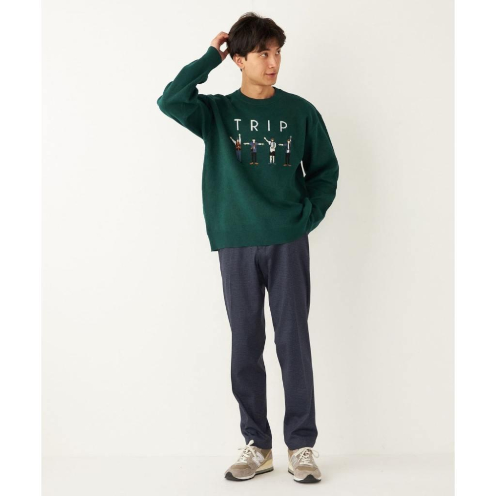 現貨 猫日屋🇯🇵日單SHIPS / 3標齊全~ 日系男女通穿款小小人圖案可機洗圓領套頭針織上衣 便號ZA2330-細節圖8