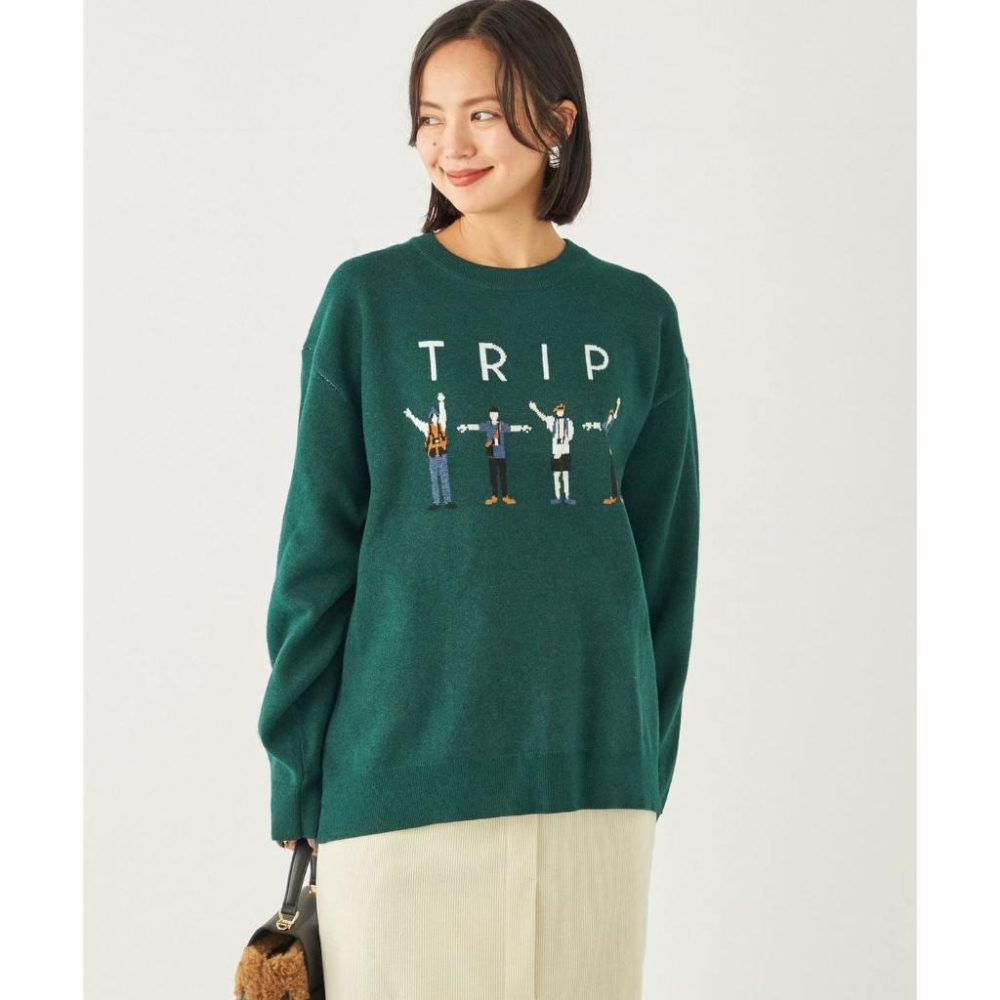 現貨 猫日屋🇯🇵日單SHIPS / 3標齊全~ 日系男女通穿款小小人圖案可機洗圓領套頭針織上衣 便號ZA2330-細節圖9