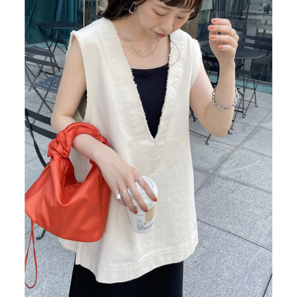 現貨 猫日屋🇯🇵日單DISCOAT / 有標~ 日系V領棉質鬚毛疊穿外搭背心 編號ZA2301-細節圖3