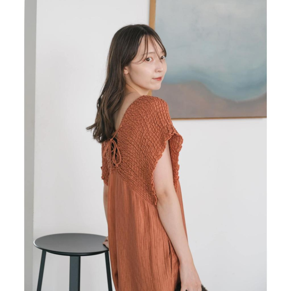 現貨 猫日屋🇯🇵日單Kastane / 3標齊全~ 日系橘色皺皺設計一件式連體褲 編號ZA2275-細節圖6