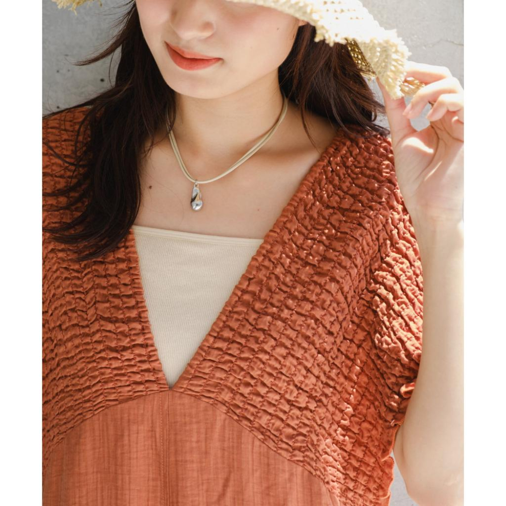 現貨 猫日屋🇯🇵日單Kastane / 3標齊全~ 日系橘色皺皺設計一件式連體褲 編號ZA2275-細節圖7