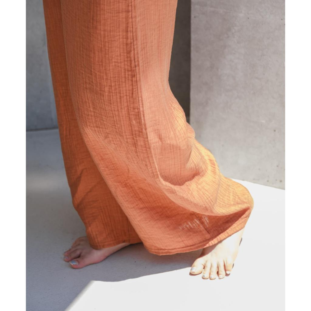 現貨 猫日屋🇯🇵日單Kastane / 3標齊全~ 日系橘色皺皺設計一件式連體褲 編號ZA2275-細節圖9