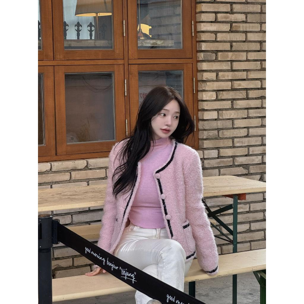 現貨 猫日屋🇰🇷 韓國kindame / 3標齊全 52% 羊毛 韓系粗花毛呢羊毛夾克外套 編號ZA2274-細節圖9