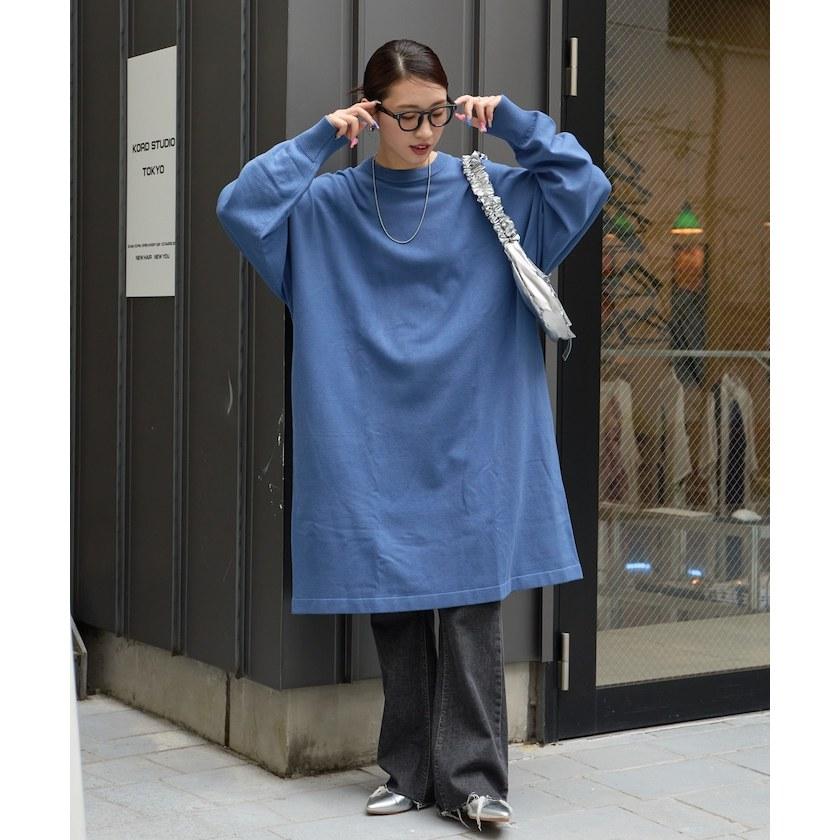 現貨 猫日屋🇯🇵日單FREAK＇S STORE / 3標齊全~日系圓領針織長袖長版T洋裝裙 編號ZA2268-細節圖6