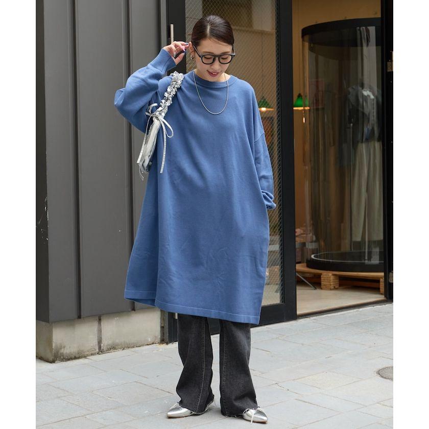 現貨 猫日屋🇯🇵日單FREAK＇S STORE / 3標齊全~日系圓領針織長袖長版T洋裝裙 編號ZA2268-細節圖8