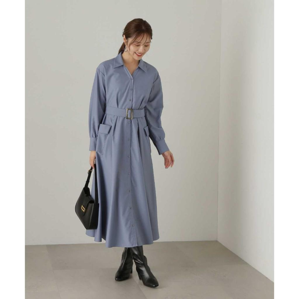現貨 猫日屋🇯🇵日單PROPORTION BODY DRESSING / 3標齊全日系襯衫翻領洋裝 編號ZA2195-細節圖9