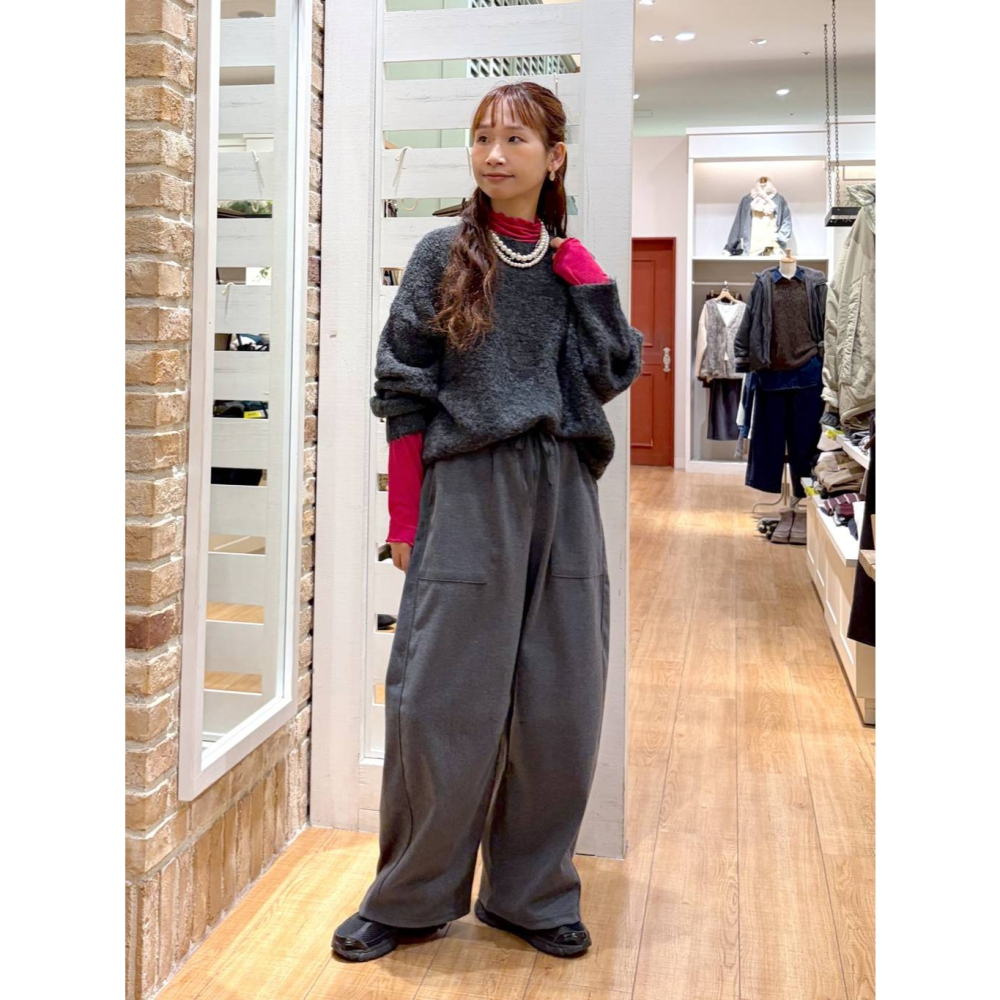 現貨 猫日屋🇯🇵日單studio CLIP / 3標齊全 日系圓領羊毛混紡圈圈毛針織上衣 編號ZA2588-細節圖2