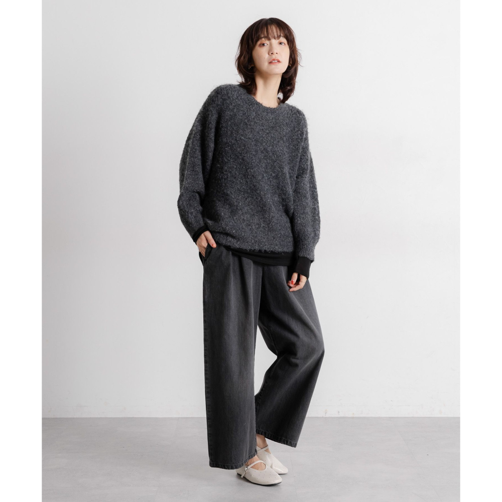 現貨 猫日屋🇯🇵日單studio CLIP / 3標齊全 日系圓領羊毛混紡圈圈毛針織上衣 編號ZA2588-細節圖7