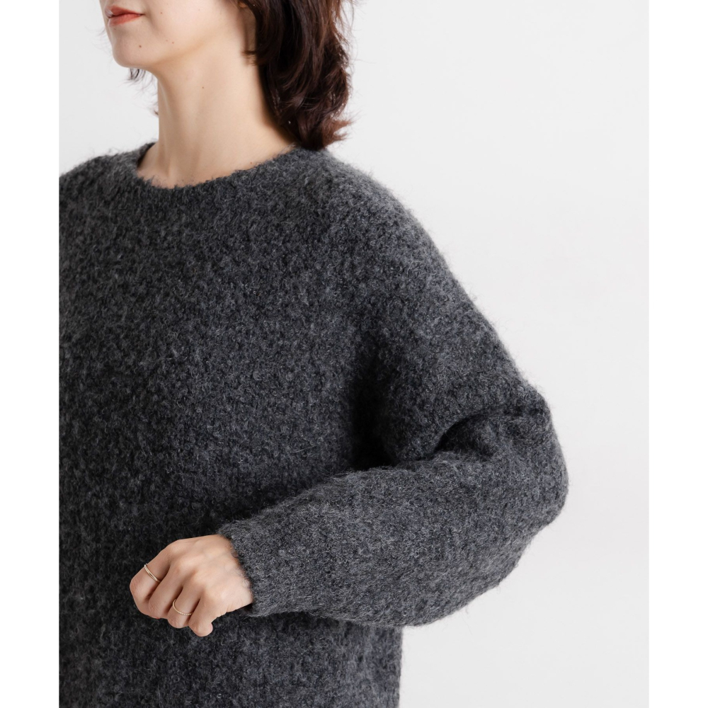 現貨 猫日屋🇯🇵日單studio CLIP / 3標齊全 日系圓領羊毛混紡圈圈毛針織上衣 編號ZA2588-細節圖8