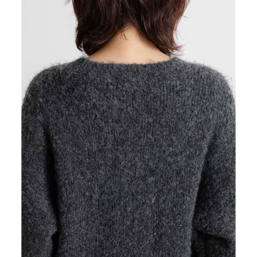 現貨 猫日屋🇯🇵日單studio CLIP / 3標齊全 日系圓領羊毛混紡圈圈毛針織上衣 編號ZA2588-細節圖9